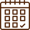 Forme abstraite pixelisée marron foncé avec une bordure verticale blanche irrégulière sur le côté droit.